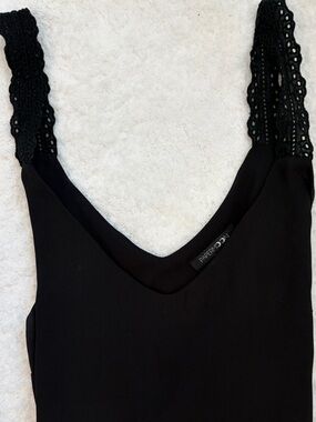 Papermoon Black Lace-Trim Tank Chemise